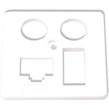 Bild für HOMEWAY HW-ZP-EK4 Zentralplatte TV+LAN/TAE 50mm rw