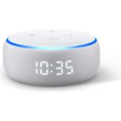 Amazon Echo Dot (3. Generation) Smarter Lautsprecher mit Uhr und Alexa, Sandstein Stoff