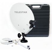 Telestar Camping-Sat-Anlage (Hartschalenkoffer, 13,7 Zoll (35 cm) Spiegel , Single-LNB (0,1dB), Kompass, Kabel 10m, diverse Halter)