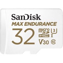Bild für SanDisk MAX ENDURAN microSD-Karte 32GB (lange Lebensdauer, bis zu 120.000 tunden aufnehmen, Full-HD, temperatur- und stoßfest, wasserresistent)
