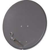 sky vision IDEAL 65 Alu-Satellitenspiegel anthrazit RAL 7012 (40mm Feedaufnahme, 32-60mm Mastaufnahme, 65x60cm Reflektorgröße, Alu, Elevations-Skala, einfache und schnelle Montage)