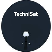 TechniSat TECHNITENNE 60 Satelliten-Schüssel für 2 Teilnehmer (60 cm digital Sat Anlage, Komplettset aus Antenne mit Masthalterung und Universal-Twin-LNB) anthrazit