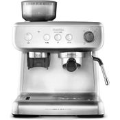 Breville VCF126X Barista Max Siebträger (2,8 L Wassertank, integriertes Mahlwerk und Milchschäumer, Edelstahl auch für Latte und Cappuccino)