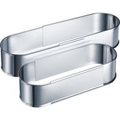 Westmark ausziehbare Backform, 27 bis 40 cm, Oval, Rostfreier Edelstahl, Silber, 31352260