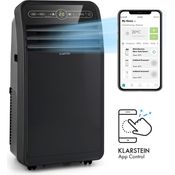 Klarstein 10035797 Metrobreeze New York Smart 7k mobile Klimaanlage 7000 BTU-2,1 kW EEC A Fernbedienung, schwarz