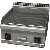 Gastro-Inox Elektrische Grillplatte voll gewellt, verchromt, 600 x 600 x 455 mm, 230 V