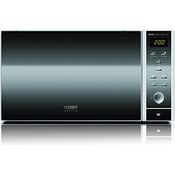 Caso MCG25 Ceramic chef 3in1 Mikrowelle mit Grill und Heißluft, 2050 Watt, Standgerät, Keramikboden, Grill-Rost für 2 Ebenen, 110-200°C, 25 Liter Garraum, Edelstahl verspiegelt