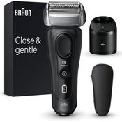 Braun Series 8 Rasierer Herren mit 4+1 Scherkopf, Elektrorasierer, Präzisions-Langhaarschneider, Reinigungsstation, 60 Min Laufzeit, Wet & Dry, Geschenk Mann, Made in Germany 8560cc, schwarz