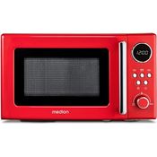 MEDION Retro Mikrowelle (20 Liter, ca. 800 Watt, 5 Mikrowellenstufen, 8 Automatikprogramme, Digitale Anzeige, Auftaufunktion, kompakt, MD15000) rot - Preisvergleich