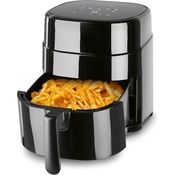 GOURMETmaxx Heißluftfritteuse 4,5L – Airfryer 1400W mit digitalem Farbdisplay, Timer, automatischer Abschaltung, Überhitzungsschutz und spülmaschinenfestem Zubehör – Schwarz