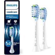 Philips Sonicare C3 Premium Plaque Defence, Weiße Original Ersatzbürstenköpfe, 2er-Pack, für gründliche Reinigung