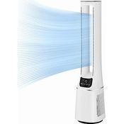Midea MFP-120 (WH) 2 in 1 Turmventilator Leise 38dB Luftreiniger CADR 120 für 47.6 ㎡ LED Display Fernbedienung Oszillation 12H Timer Weiß