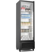 Klarstein GrandCooler HEA-GCoolerBK-306L, 306 Liter Getränkekühlschrank mit doppelt verglaster Tür, schwarz, energieeffizient, verstellbare Regale, LED-Beleuchtung
