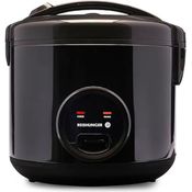 REISHUNGER Reiskocher & Dampfgarer mit Keramikbeschichtung, Schwarz, 1,8L - bis zu 10 Portionen - Schnelle Zubereitung ohne Anbrennen - Mit Warmhaltefunktion inkl. Dämpfeinsatz, Löffel & Messbecher