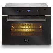 Caso SteamMaster E 56, Einbaubackofen mit Dampfgarfunktion, 45L Edelstahl Garraum, 3000 Watt, 1,2L Wassertank, 45er Nischenhöhe, Warmhalte- und Auftaufunktion