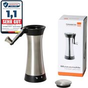 Topanbieter999 Muskatmühle aus Edelstahl mit Aufbewahrungsbehälter und einklappbarer Kurbel Muskatreibe passend auch für Tonkabohnen