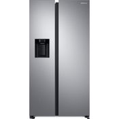 Samsung RS6GA854CSL-EG Side-by-Side-Kühlschrank, freistehend, Edelstahl-Look, Eiswürfelspender, Wassertank, LED, Breite 91.2 cm, Energieklasse C