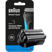 Braun Series 3 Scherkopf 21B, ORIGINAL Ersatzscherteil für Elektrorasierer, 2 Scherfolien, Made in Germany, Schwarz