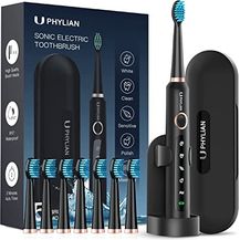 Bild für Elektrische Zahnbürste Schallzahnbürste für Erwachsene – PHYLIAN Elektrische Schallzahnbürste mit Halter Reiseetui