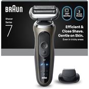 Braun Series 7 72-C1200s, Elektrorasierer mit Präzisionstrimmer, automatischer Spannungsanpassung, bis zu 60 Minuten Akkulaufzeit und Reiseetui
