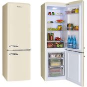 Amica Retro Kühl-Gefrierkombination 244 L EEK D freistehend 55cm breit (Beige)