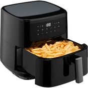 Medion® Heißluftfritteuse MD11750 P10 XL Duo, 2000 W, 6,3 L, Schüttelalarm, 9 Automatikprogramme, Edelstahl