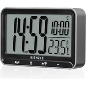 Kienzle Digitaler Funkwecker mit DCF-Signal, 2 Weckzeiten, Schlummerfunktion, großem Display, Temperaturanzeige, Touch-Tasten, batteriebetrieben