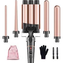 Bild für Lockenstab set 3 Fässer 5 in 1-BESTOPE PRO Lockenstäbe Große Locken Keramik Lockenwickler mit Verschiedenen Handschuh 2 Clips