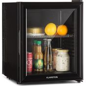 Klarstein Brooklyn Kühlschrank, freistehend, schwarz, LED, Glastür, Energieklasse E