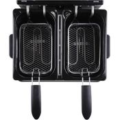 Continental Edison Frin Fritteuse, mit Ã–l, Gastronomie, 5 Liter Fassungsvermögen, silber, Edelstahl