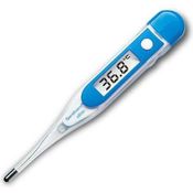 Geratherm Clinic, klassisches Fieberthermometer, für axillare, orale, rektale Messungen, blau, zum Messen von erhöhter Körpertemperatur 