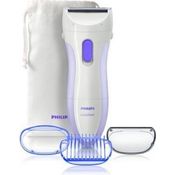 Philips Damenrasierer Ladyshave Wet & Dry HP6342-00 Batteriebetriebener Rasierer inklusive Trimmeraufsatz für Achseln, Beine und Bikinizone für Nass- oder Trockenrasur
