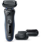 Braun Series 5 50-B1820s Herren Rasierer Nass- und Trockenrasur, Schnellladefunktion, EasyClean System schwarz/blau