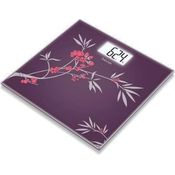 Beurer Spring Personenwaage aus Glas, Motiv Frühling