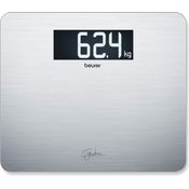 Beurer GS 405 Signature Line Edelstahlwaage, Glaswaage mit hochwertiger Edelstahloberfläche mit Anti, Fingerprint, Beschichtung, beleuchtetes XXL, Display für gute Lesbarkeit, Tragkraft 200 kg