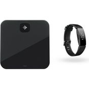 fitbit Aria Air Bundle Inspire HR schwarz, Diagnosewaage zur Körperanalyse