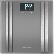 medisana BS 476 digitale Körperanalysewaage 180 kg, Personenwaage zur Messung von Körperfett, Körperwasser, Muskelmasse und Knochengewicht