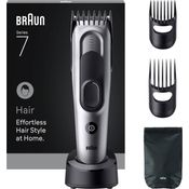 Braun HC7590, Haarschneider Series 7, Schwarz, Silber, 3 mm, 3,5 cm, 50 min, Integrierte Batterie, 1 h