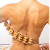 Tuuli Accessories Massage Massagegerät Rücken Massageroller Rückenmassagegerät mit Grif Roller aus Holz 120 cm (Rollfläche 40 x 7 cm)