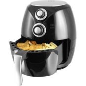 Emerio AF 112828 Heißluft-Fritteuse, ohne Fett, 1400W, Timer, 3,6 Liter, Restwärmeanzeige, Schwarz, Silber - Preisvergleich
