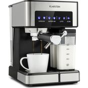 Klarstein Arabica Comfort Espressomaschine 1350W 20 Bar 1,8l Touch-Bedienfeld Edelstahl Silbergrau