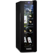 Klarstein Shiraz 12 Slim Uno Weinkühlschrank, freistehend, weiß, 12 Flaschen, Touch, 5 - 18 °C, LED, Energieklasse G