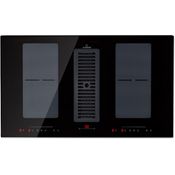 Klarstein 10039858 Kochfeld mit Dunstabzug, Full House Down Air System Induktionsherd + Dunstabzugshaube 477 m³/h EEC A+, schwarz