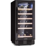 Klarstein Vinovilla 29 Weinkühlschrank, freistehend, edelstahl schwarz, 1 Temperaturzone, Glastür, Energieklasse G