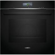 Siemens HR 776 G 1 B1 Backofen mit Dampffunktion, Einbaugerät, Garraum 71 l, Breite 60 cm, edelstahl, schwarz