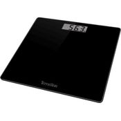 Terraillon Personenwaage TSQUARE Schwarz - kompakt und ultraflach 26 cm x 26 cm Glasplatte, großes LCD-Display, Kapazität 180 kg, Skala 100 g, Schwarz