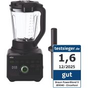 Braun PowerBlend 9 JB 9040 BK Standmixer, 1600W, 10 Geschwindigkeiten, 3L, schwarz