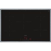 Siemens EH845HVB1E iQ100, Smartes Induktionskochfeld, 80 cm, Schwarz, Mit Rahmen aufliegend, TouchSlider, Dunstabzugsautomatik – das perfekte Zusammenspiel von Kochfeld und Dunstabzugshaube