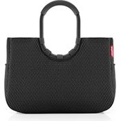 reisenthel loopshopper L mesh black, Einkaufstasche mit 25 l Volumen, schwarz, wasserabweisend, mit Innentasche und Aluminiumgriffen