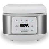 Panasonic SR-DA152WXE Automatischer Reiskocher & Dampfgarer, 1,5 L (8 Tassen), 4 Programme, PFAS-freier Antihaft-Topf, Weiß, Warmhaltefunktion & Timer